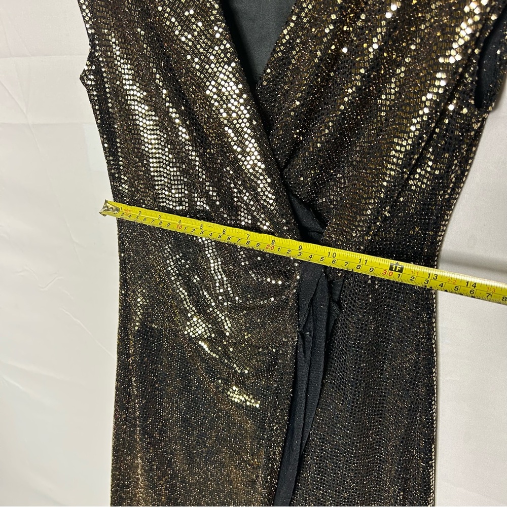 JM Studio by John Meyer Dress Long Gold Sequin Party Wedding Size 6 - Picture 7 of 11